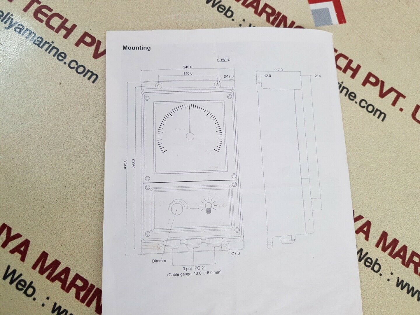 Deif brw-2 wing indicator 322130