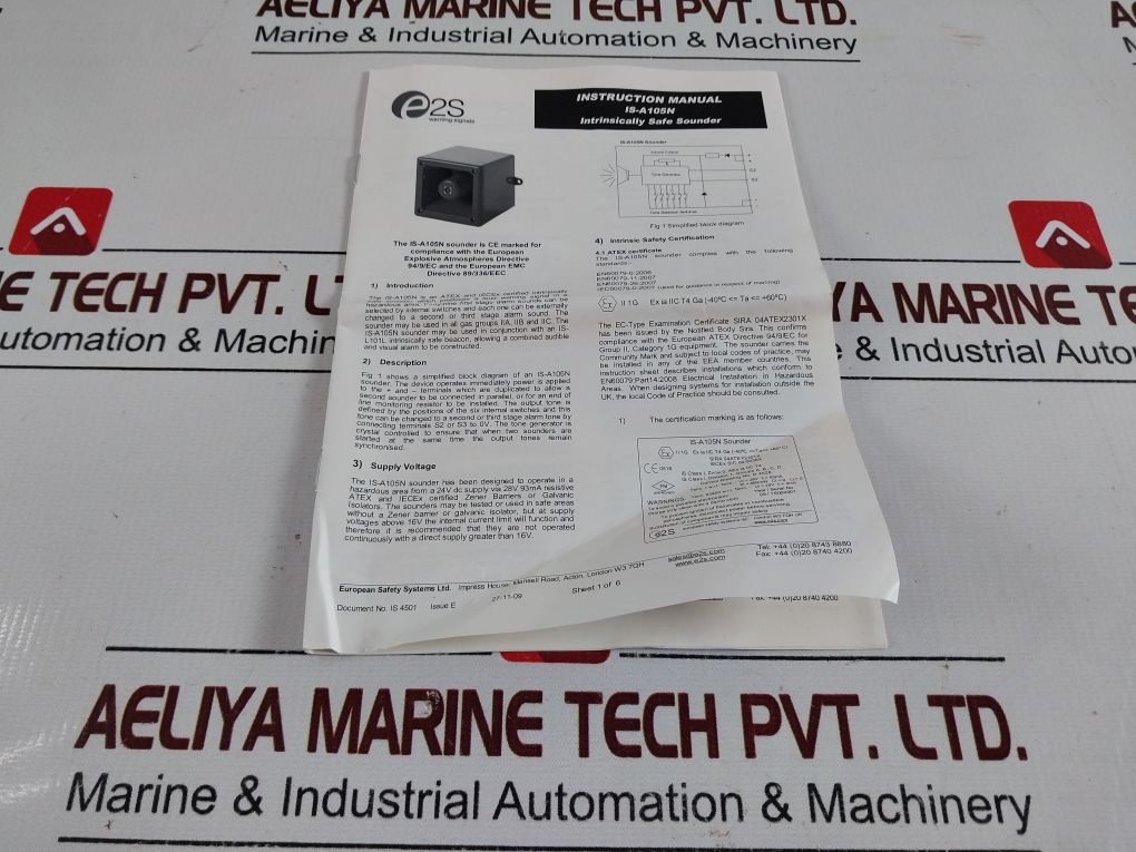 E2S Is-a105N Sounder Alarm Horn 2023713