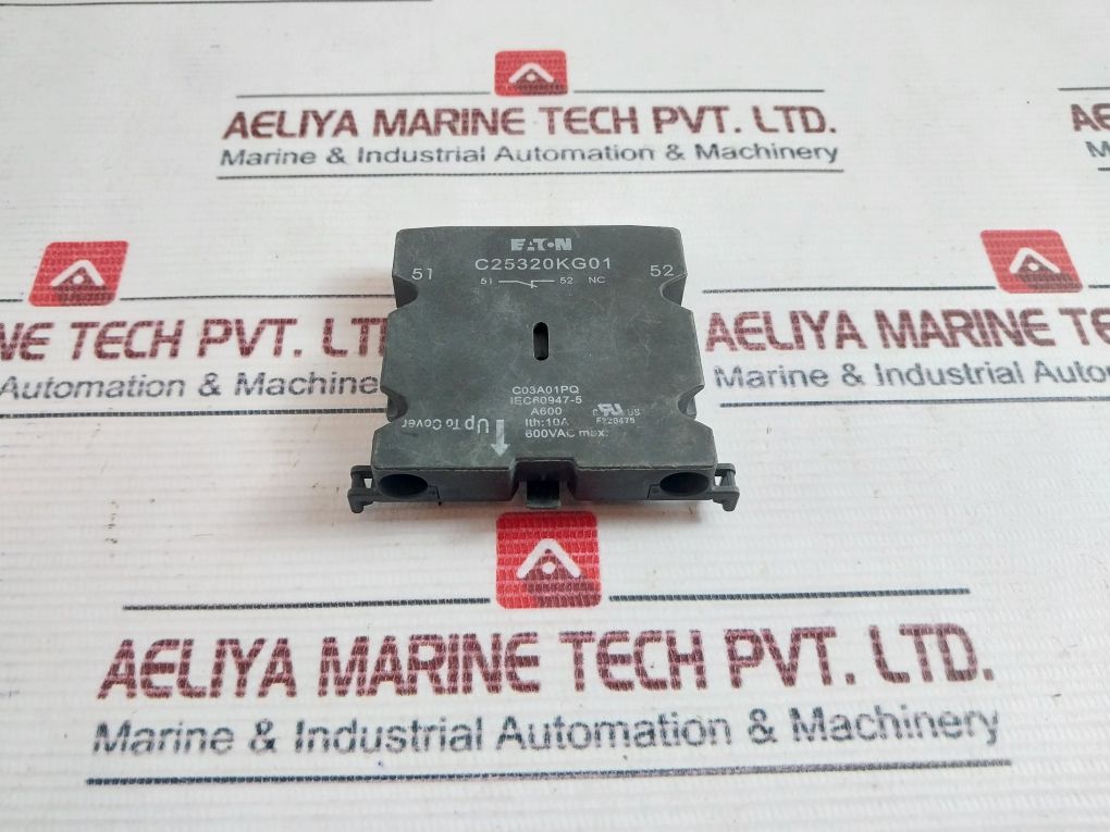 Eaton C25320Kg01 Auxiliary Contact Block 10A 600Vac