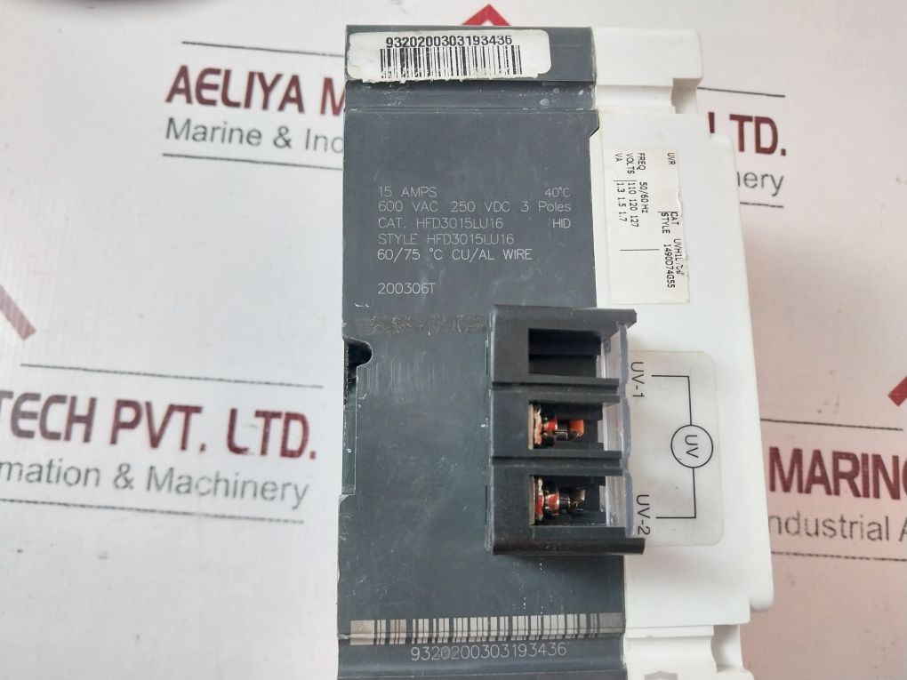 Eaton Hfd3015Lu16 3-p Industrial Circuit Breaker