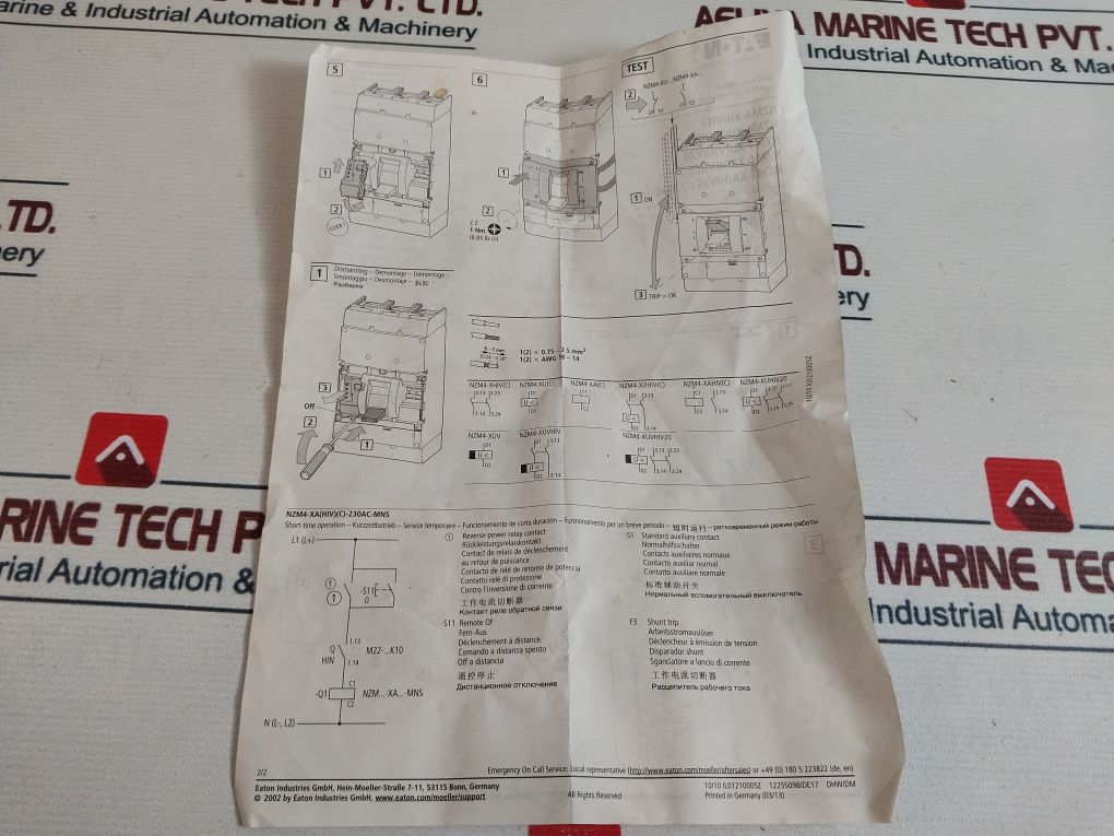 Eaton Nzm4-xhbr Main Switch Assembly Kit Red/Yellow