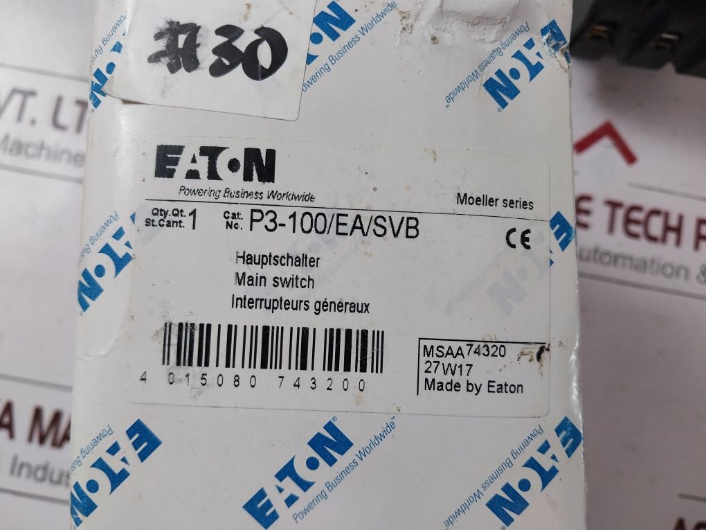 Eaton P3-100/Ea/Svb Main Switch