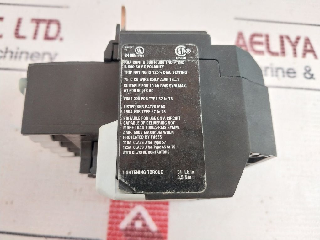 Eaton Zb65-65 Thermal Overload Relay Xtob065Dc1
