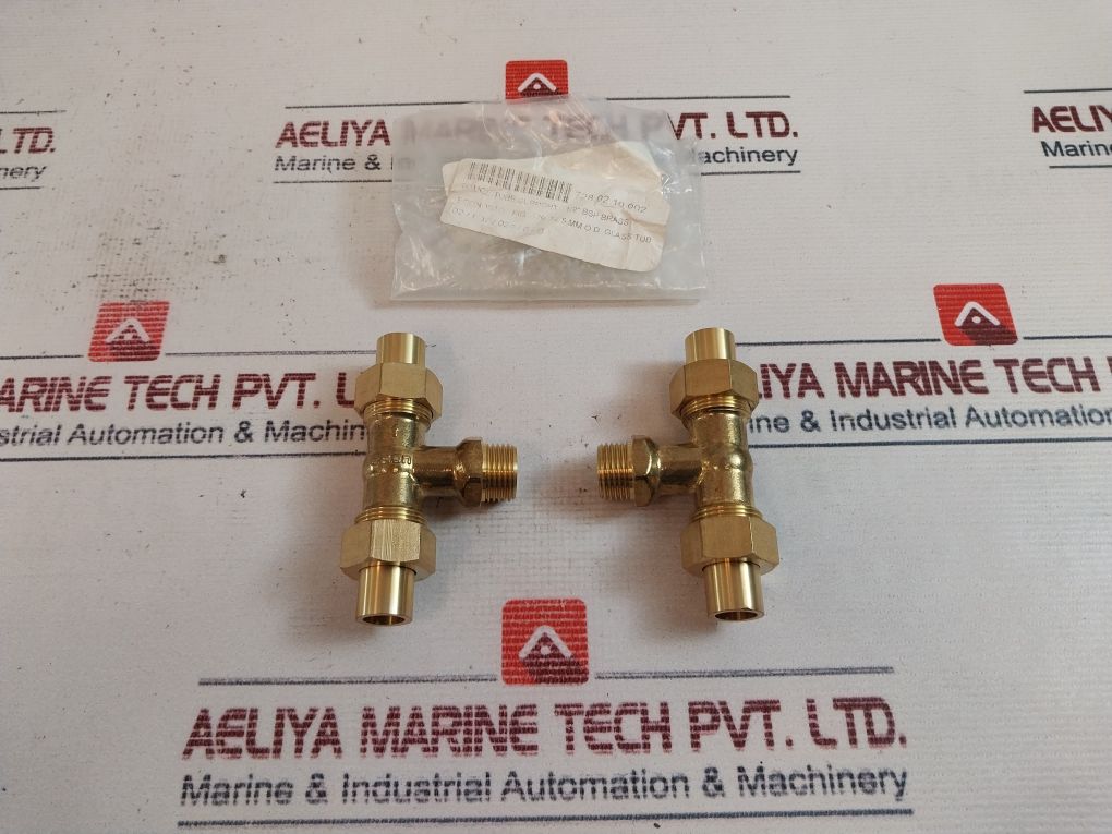 Lot Of 3X Econ 1/2” Bsp Brass Gauge Tube Support