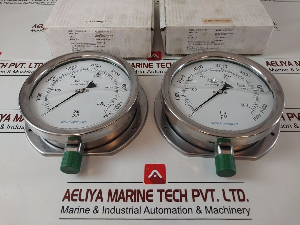 Efc Deboosted 4:1 Efc28278003150394882 Pressure Gauge 0-7500 Psi