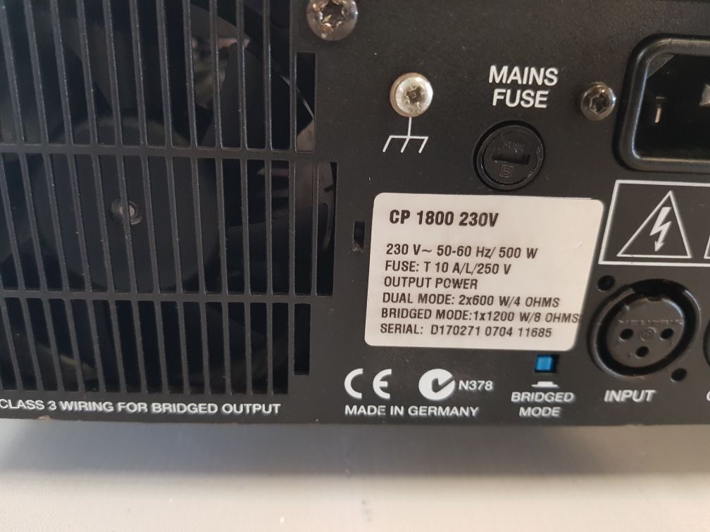 Electro-voice Cp1800 Power Amplifier