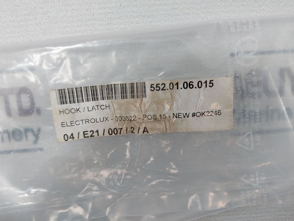 Electrolux 003822 Door Lock Latch 552.01.06.015