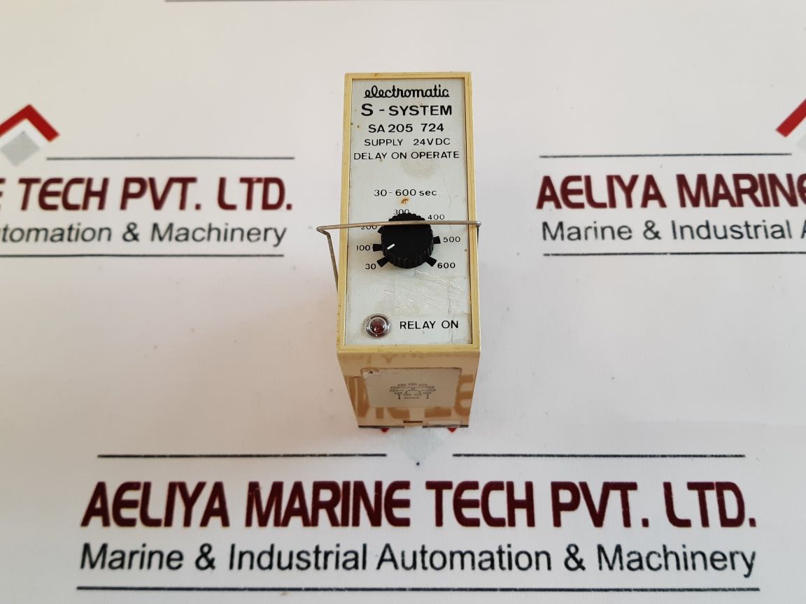 Electromatic Sa205 724 Time Delay Relay With Base 30-600 Sec