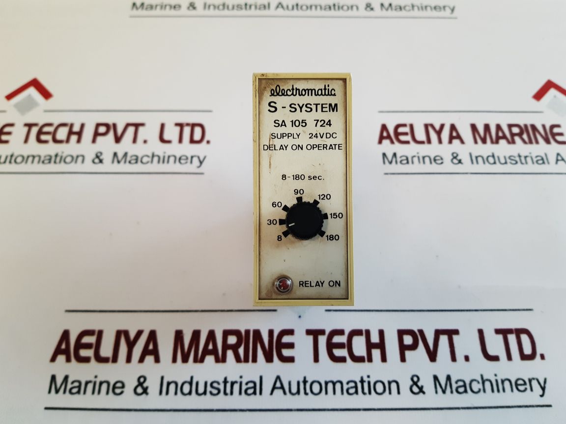 Electromatic Sa 105 724 Delay On Operate Timer Relay 8-180 Sec