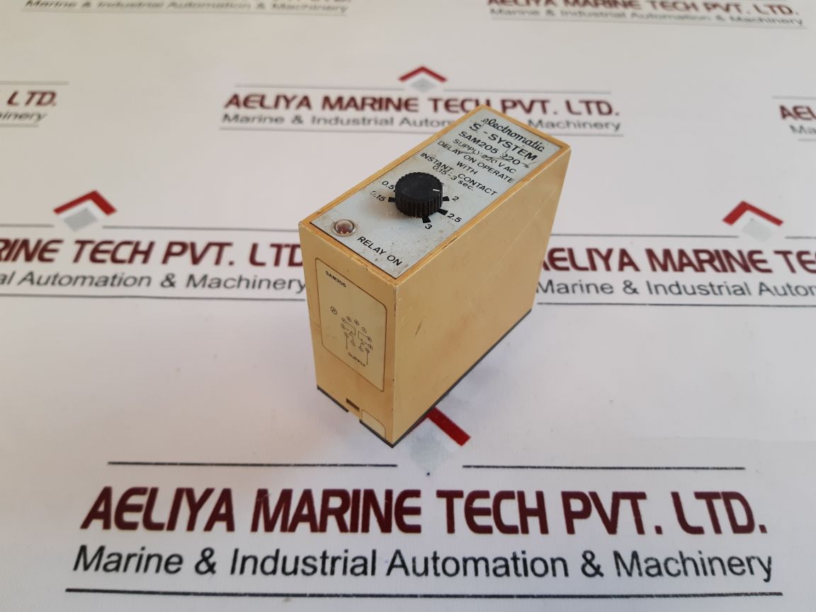 Electromatic Sam205 220 Timer Relay 0,15-3 Sec