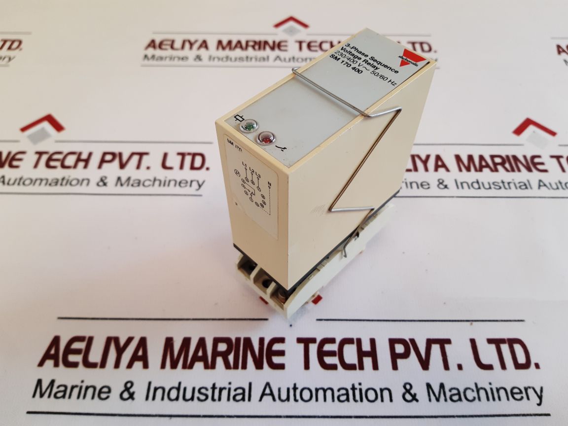 Electromatic Sm 170 400 3-phase Sequence Voltage Relay With Base