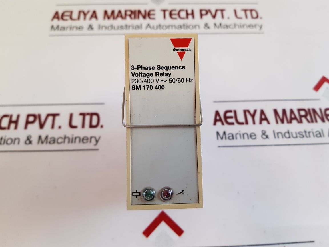 Electromatic Sm 170 400 3-phase Sequence Voltage Relay With Base