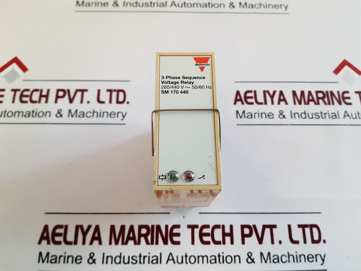 Electromatic Sm 170 440 3-phase Sequence Voltage Relay With Base