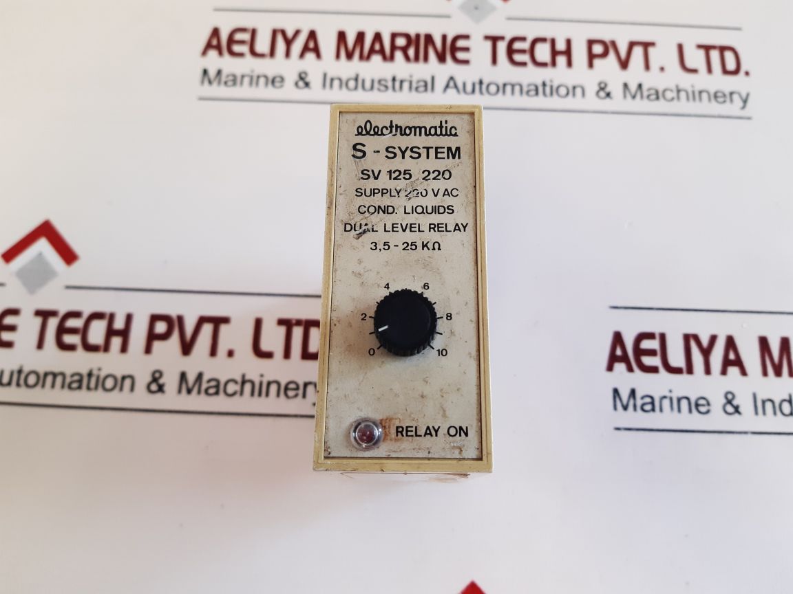 Electromatic Sv 125 220 Dual Level Relay With Base