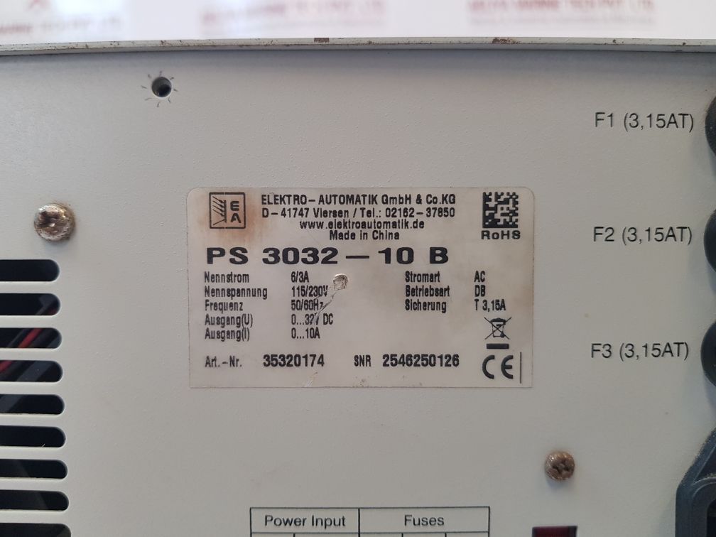 Elektro-automatik Ps 3032-10 B Laboratory Power Supply