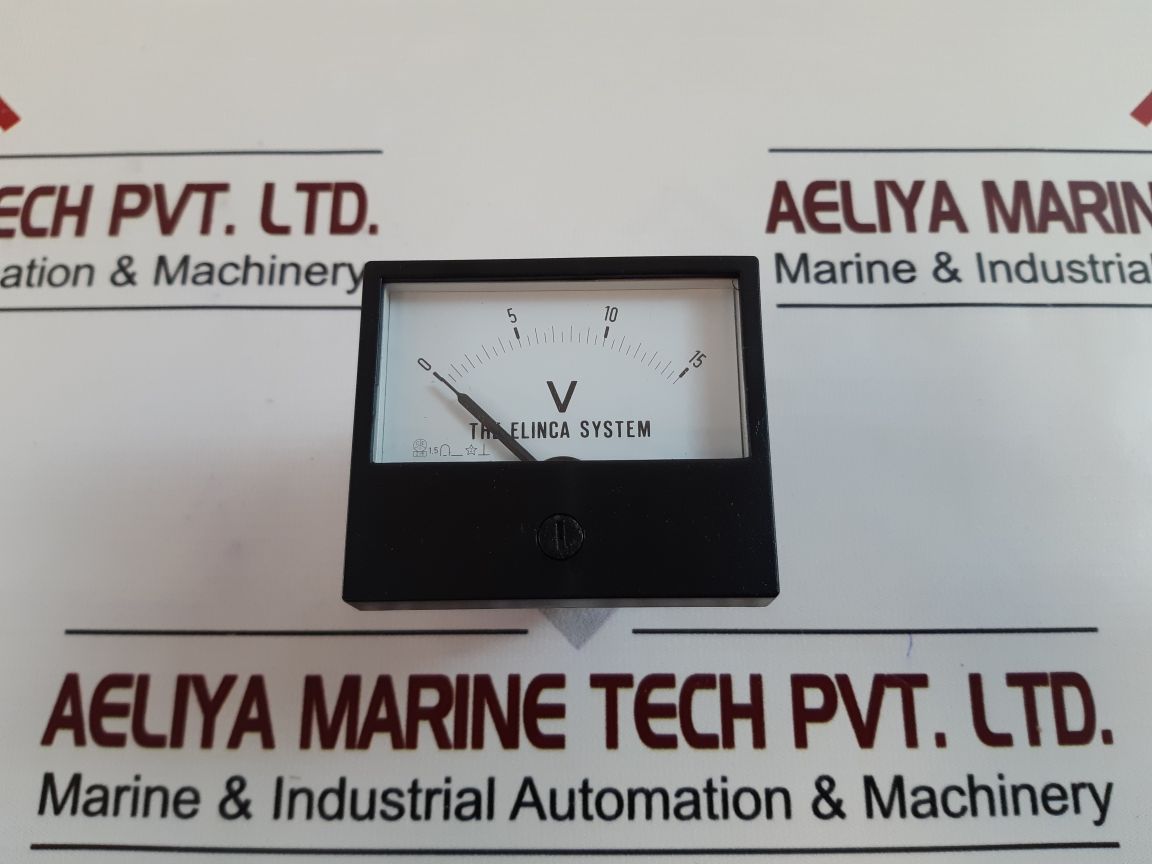 Elinca 0-15v meter analogue volt meter