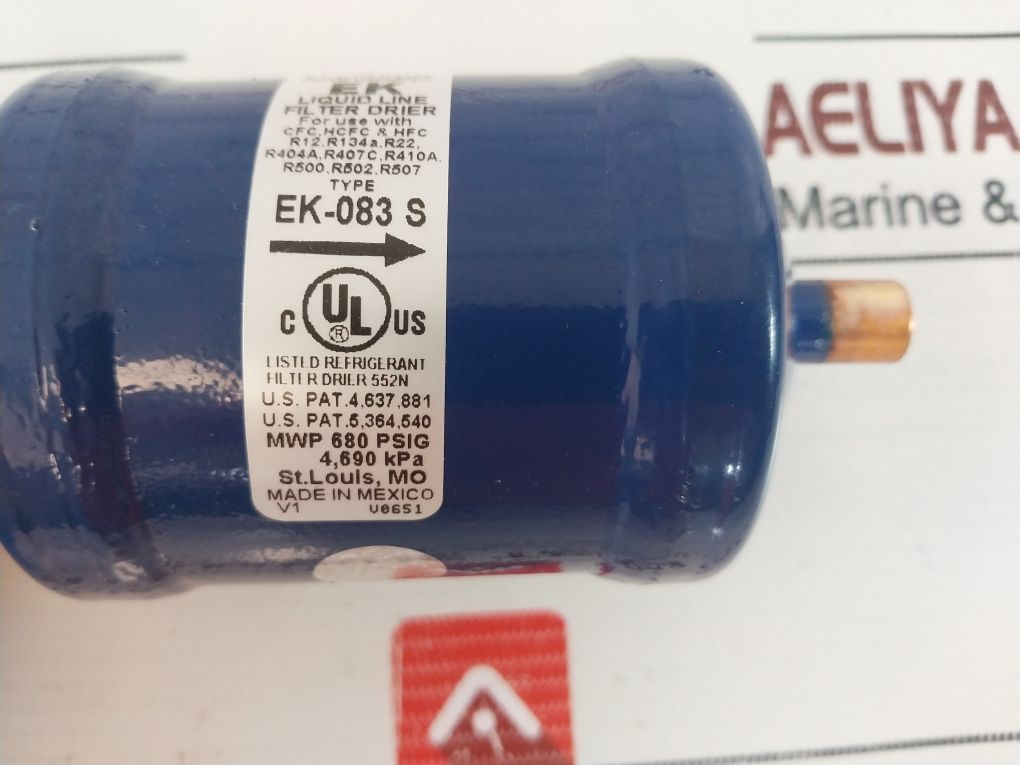 Emerson Ek-083 S Liquid Line Filter Drier 3/8 Inch Odf Solder