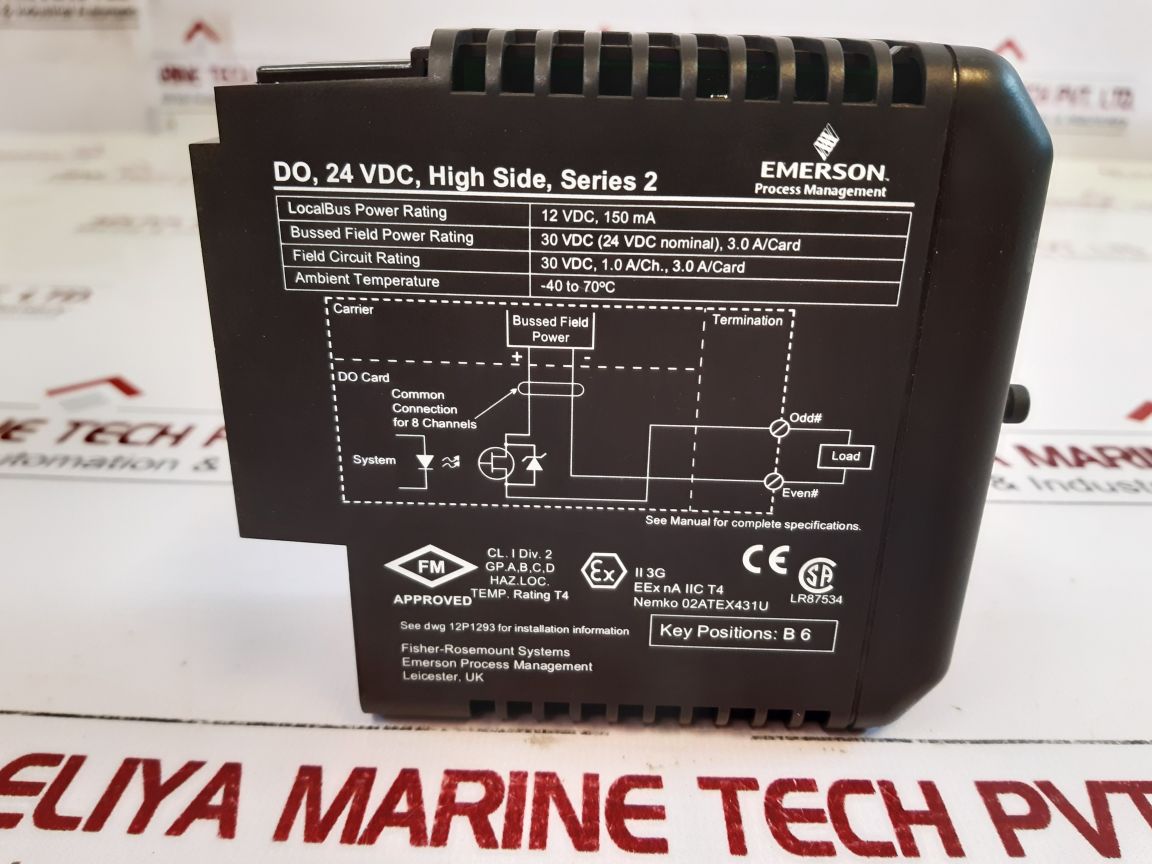 Emerson Kj3202X1-ba1 High Side Output Module 12P2536X062 Rev G