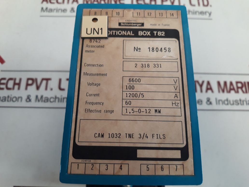 Enertec Caw 1032 Tne 3/4 Files Additional Box T82 6600V