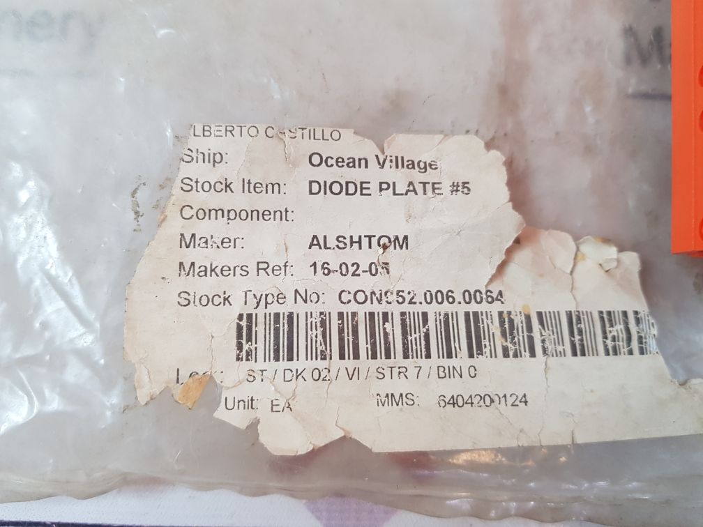 Entrelec Bfm 22Da Diode Plate 20021.13 Terminal Block