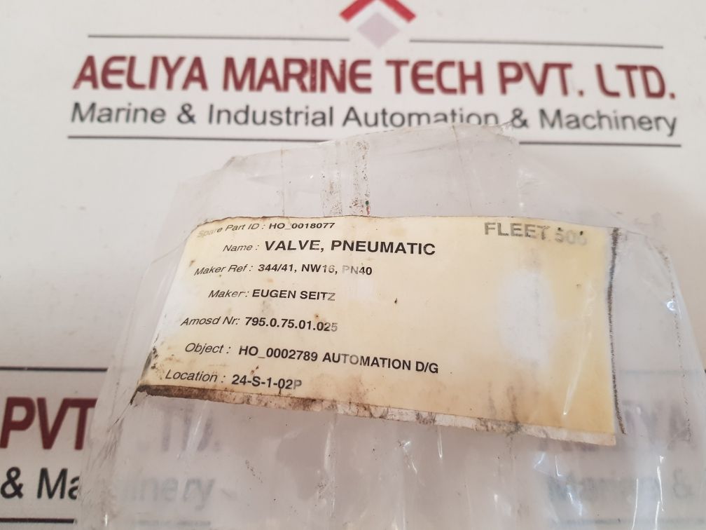 Eugen Seitz 344/41 Pneumatic Valve