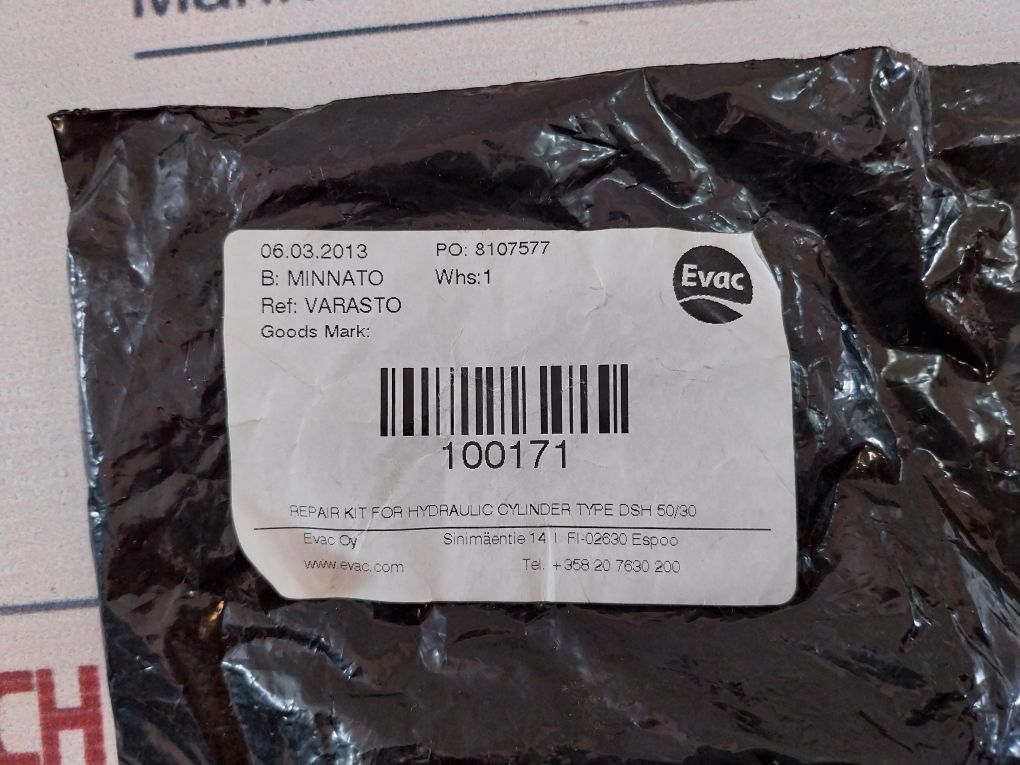 Evac Dsh 50/30 Repair Kit For Hydraulic Cylinder