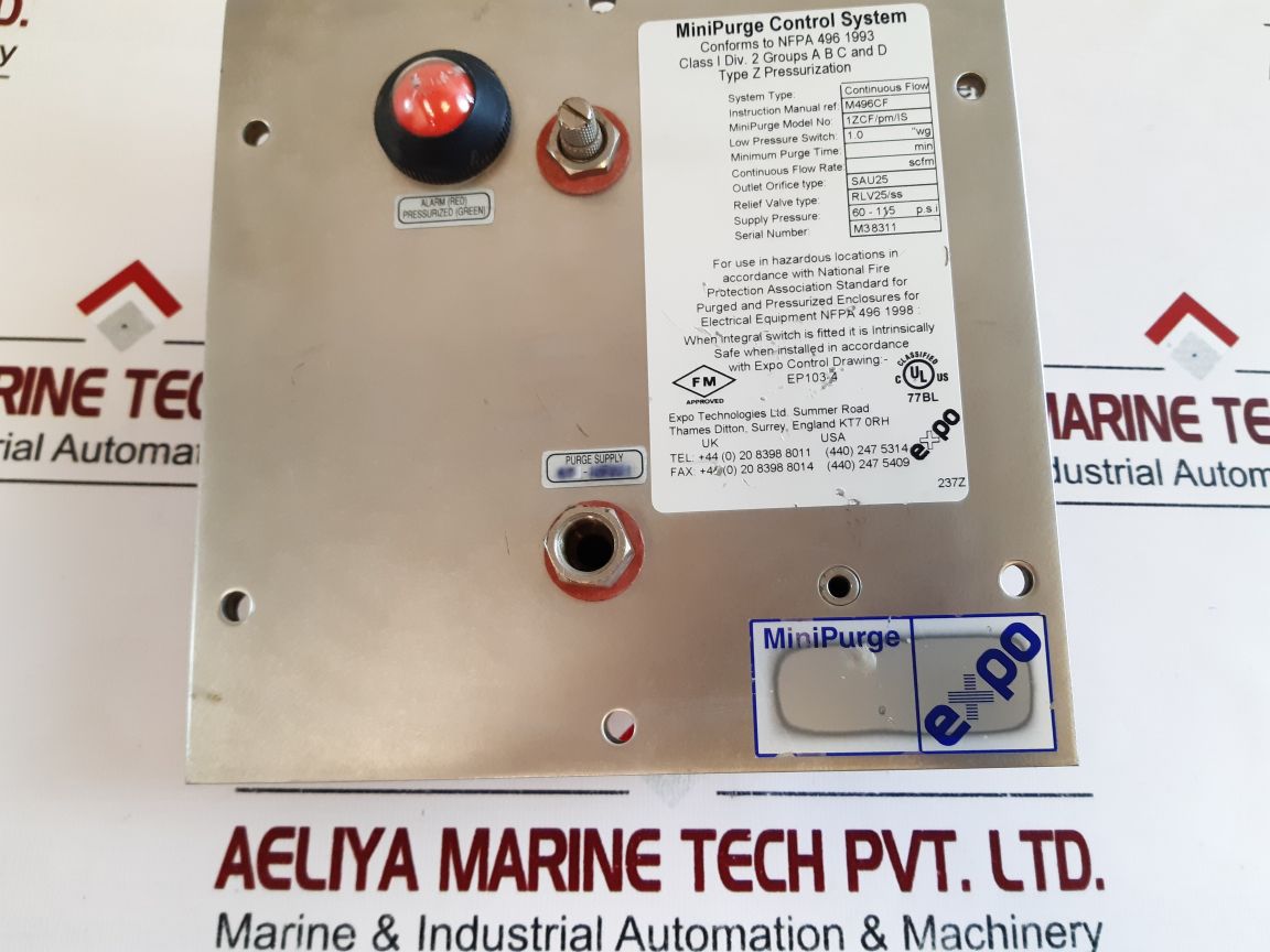 Expo Technologies 1Zcf/Pm/Is Minipurge Control System