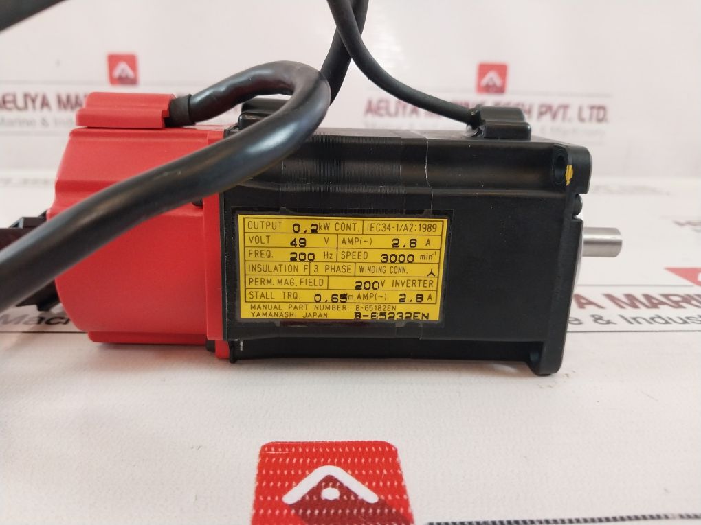 Fanuc B0.5/3000 Ac Servo Motor B-65182En