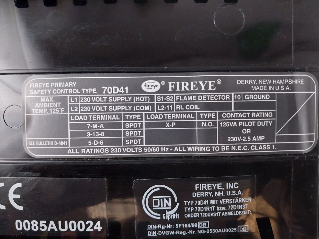 Fireye 72Duvs1T 70D41
