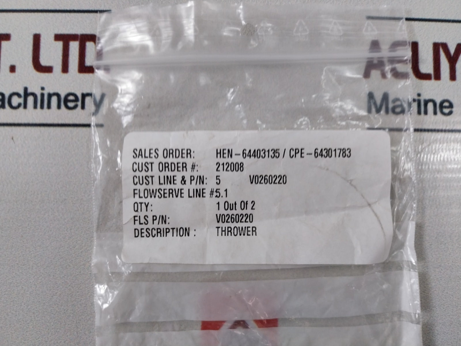 Flowserve V0260220 Thrower