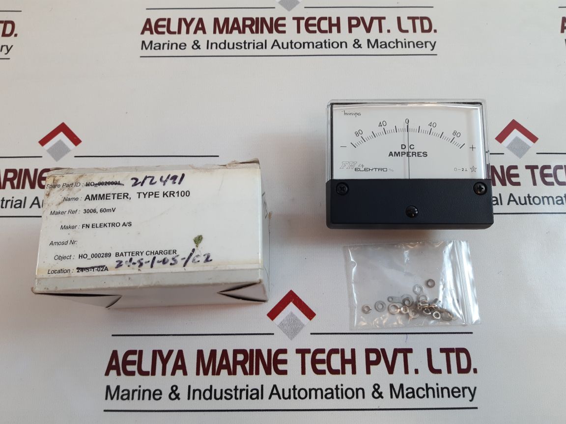 Fn Elektro Kr100 Ammeter -80 To +80 Dc