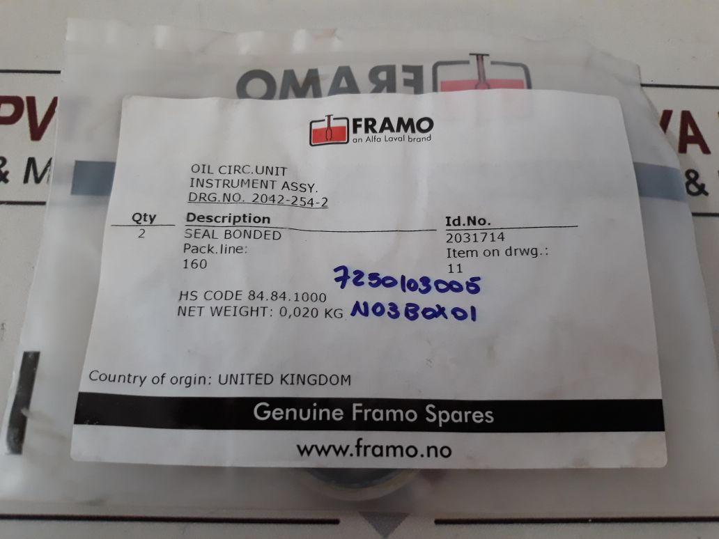 Framo 2031714 Seal Bonded
