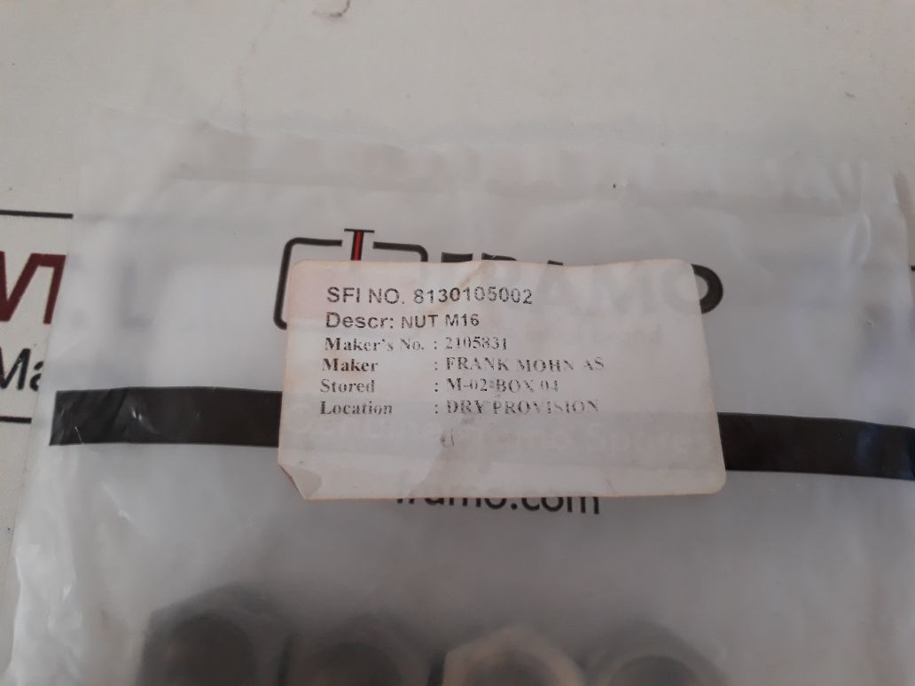 Framo 2105823 Nut Hexagon