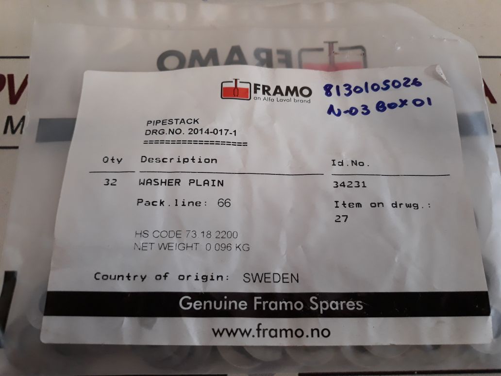 Framo 34231 Washer Plain