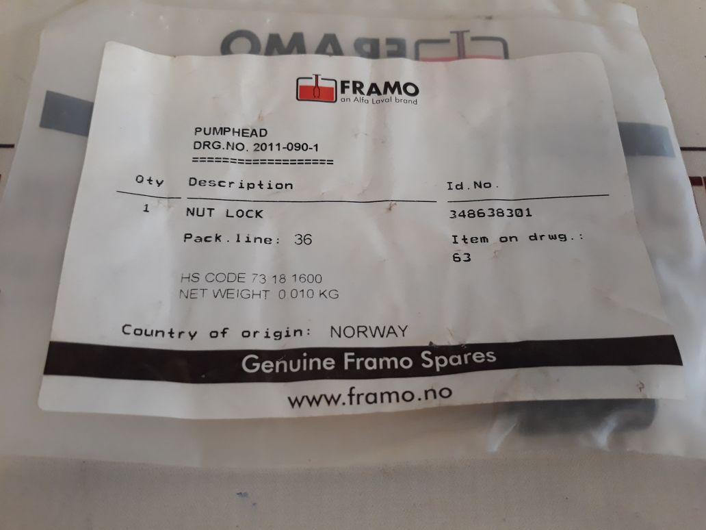 Framo 348638301 Nut Lock