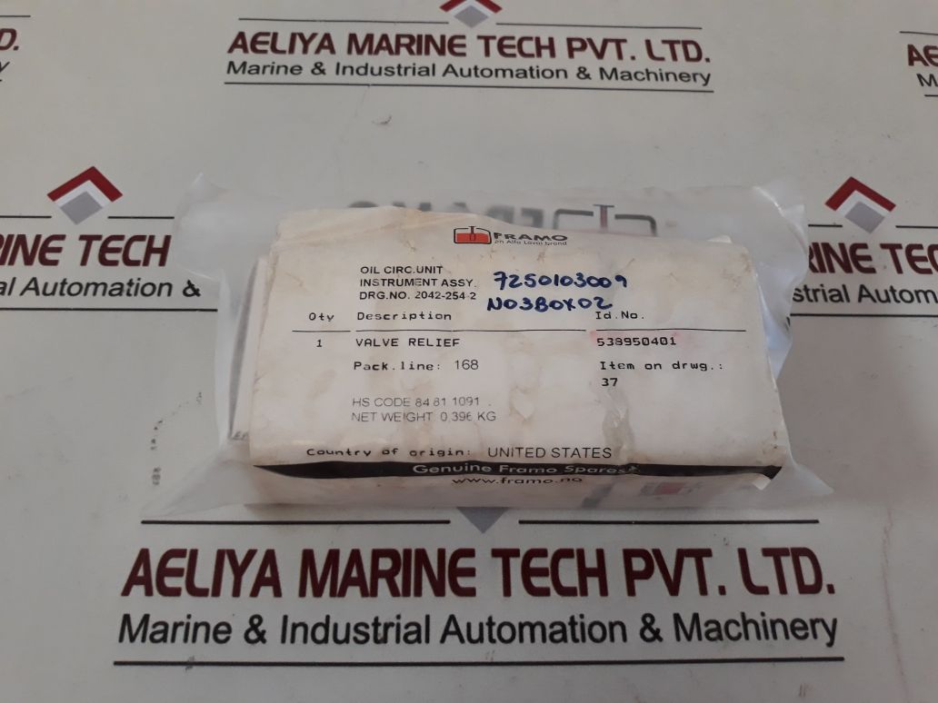 Framo 538950401 Valve Relief
