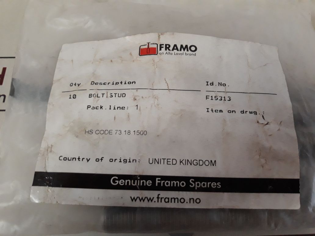 Framo F15313 Bolt Stud
