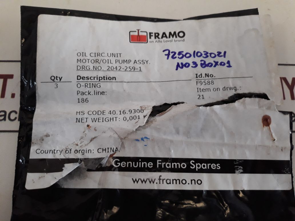 Framo F9588 O-ring