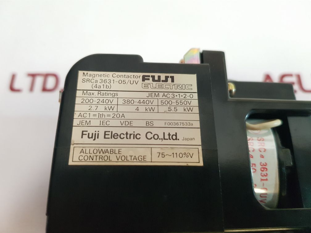 Fuji Electric Srca 3631-05/Uv (4A 1B) Contactor