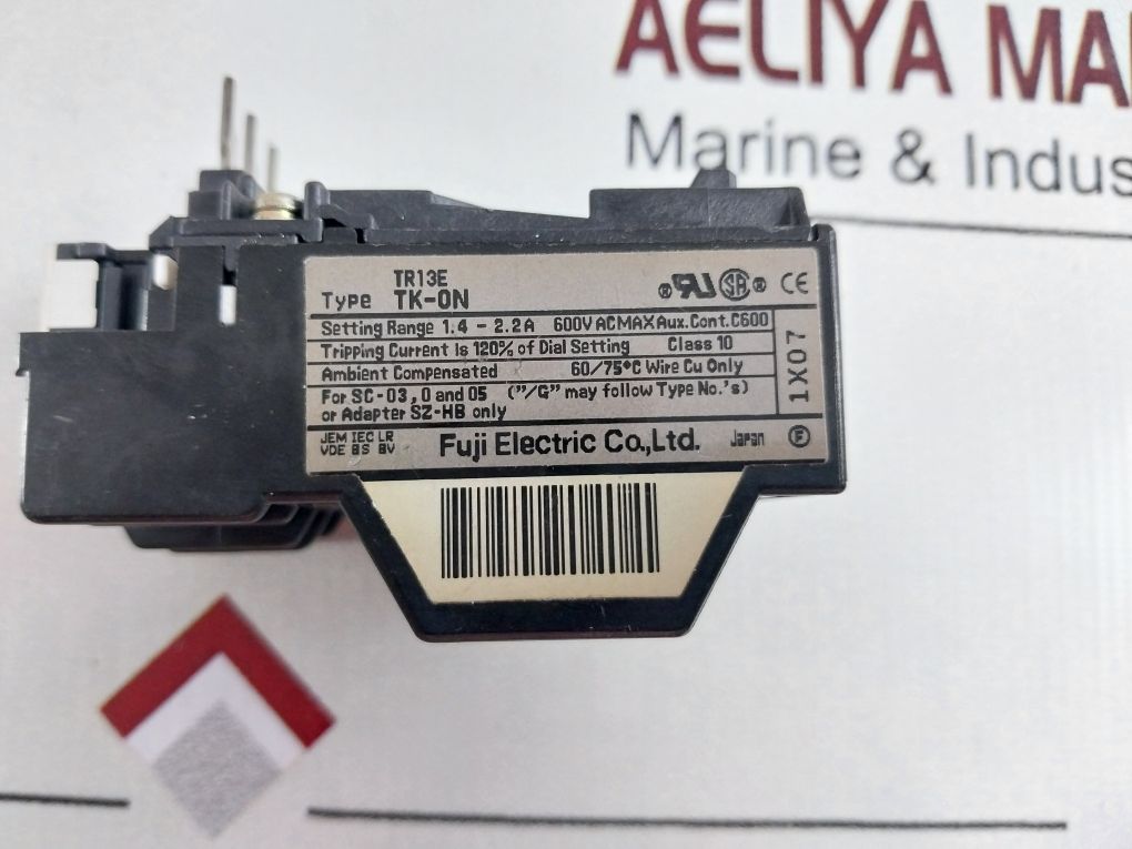 Fuji Electric Tk-0N Thermal Overload Relay Tr13E, 1.4-2.2A