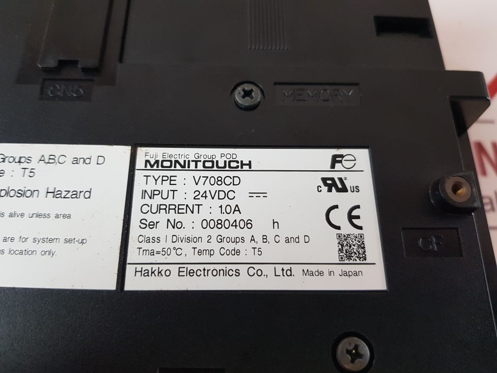 Fuji Electric V708Cd Touchscreen