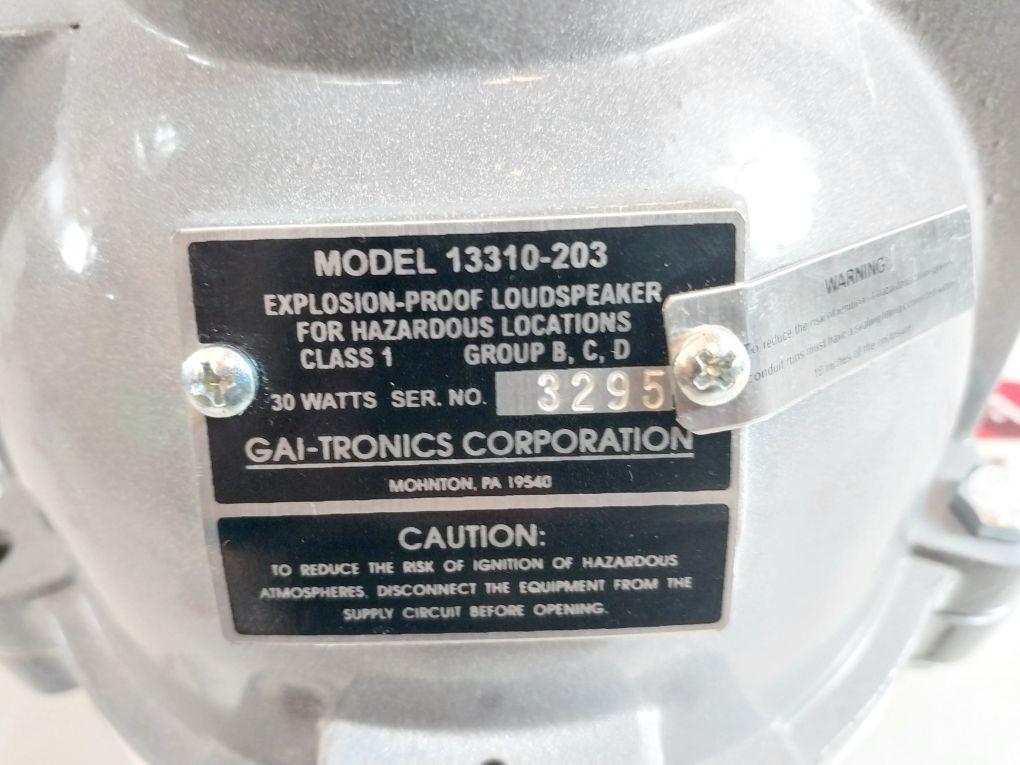 Gai-tronics 13310-203 Explosion-proof Loudspeaker For Hazardous 30W