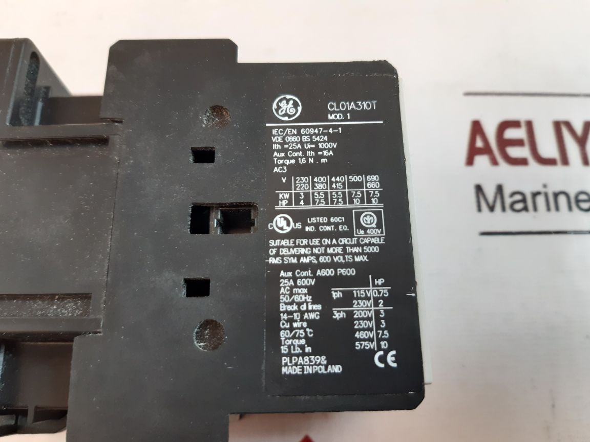 General Electric cl01a310t magnetic contactor cl01a310t7