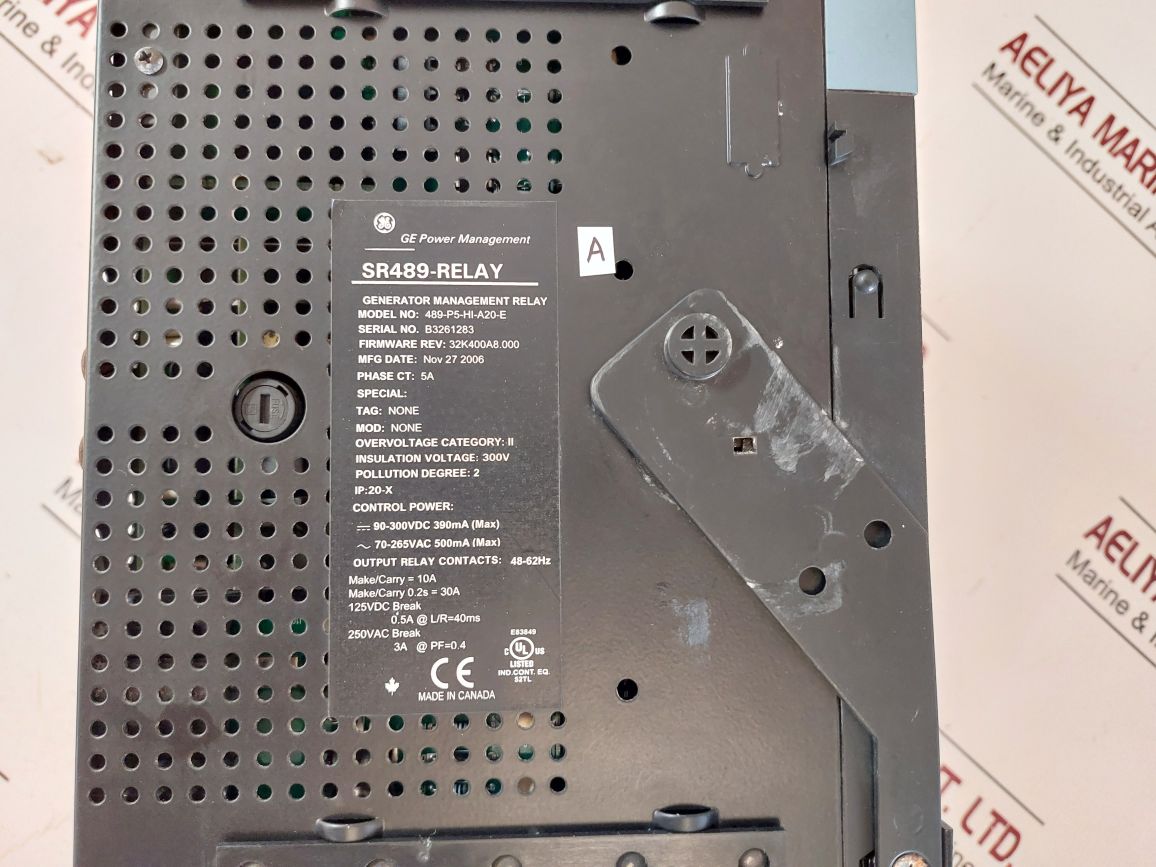 Ge Multilin 489-p5-hi-a20-e Generator Management Relay 48-62Hz