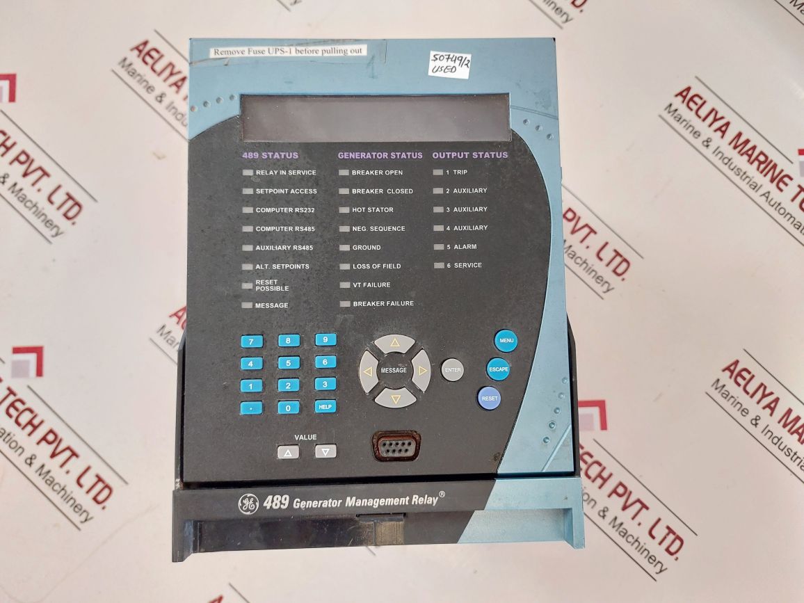 Ge Multilin 489-p5-hi-a20-e Generator Management Relay 48-62Hz