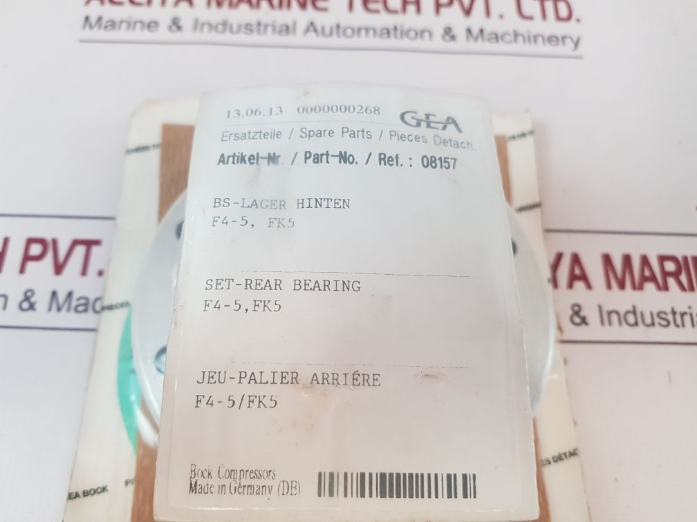 Gea 08157 Bock Compressors Set-rear Bearing