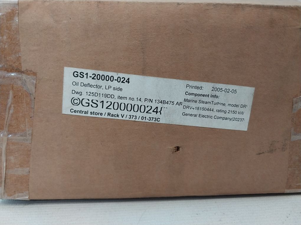 General Electric 134B475 Ar1 Oil Deflector