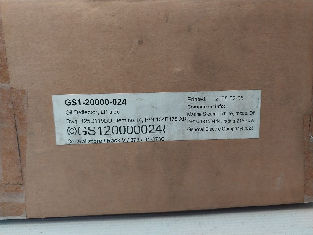 General Electric 134B475 Ar1 Oil Deflector