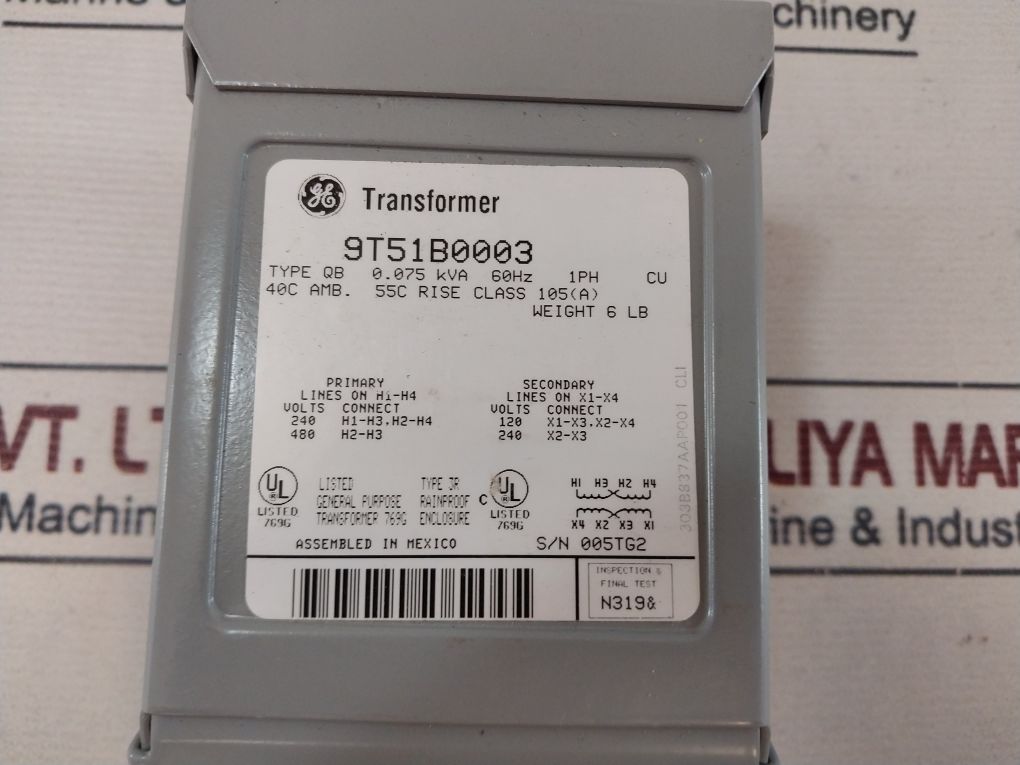 General Electric 9T51B0003 Transformer
