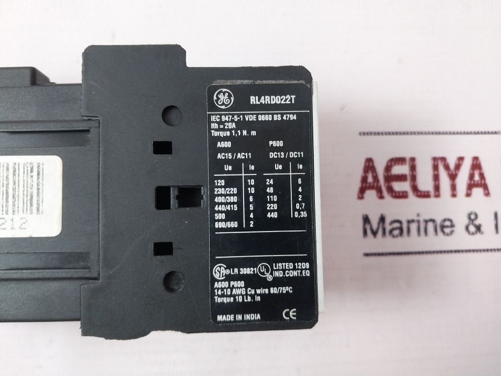General Electric Rl4Rd022T Contactor Relay 220V Dc